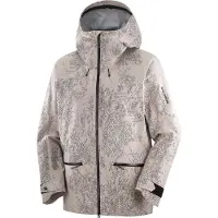 Salomon - Veste de ski imperméable - Absolute 3L Jkt Print M Ao/Etherea pour Homme - Taille M - Beige