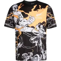Adidas T-Shirt fonctionnel 'All Blacks Marvel Captains' abricot / noir / blanc