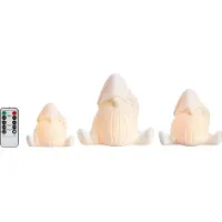 Markslöjd Miles : ensemble de 3 décorations de Noël blanches avec télécommande