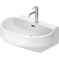 Duravit Lavabos Balcoon, plage de robinetterie, 1 trou de robinetterie, avec trop-plein, avec robinetterie (480 mm, 650 mm)