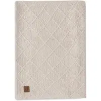 Jollein Couverture Bébé 75x100 Cm Check Knit Teddy Fleece Oatmeal -