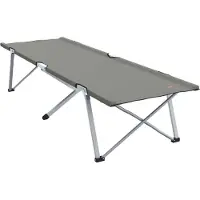 vidaXL Lit pliant pour le camping Gris 194 x 62,5 x 42,5 cm