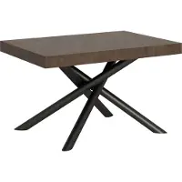 Itamoby - Table extensible 130/390x90 cm Famas noyer pieds anthracite