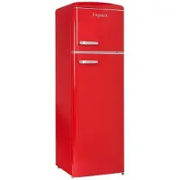 Frigelux Réfrigérateur-congélateur Retro Vintage RFDP246RRA++ - congélateur haut - 55x57.5x166.5 cm (lxpxh) - 246 litres - classe E - rouge