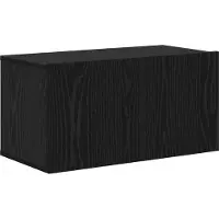 vidaXL Ensemble de meubles TV 3 pcs Noir imitation chêne Matériau dérivé du bois