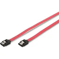 Digitus C?ble de Connexion du Disque Dur 2 connecteurs SATA Femelles 7 Broches - 0,75 m - Rouge - AK-400102-008-R