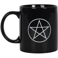 Something Different Mug Pentagramme Noir 300 Ml - Wicca - Halloween - Porcelaine Tendre