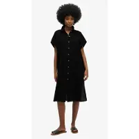 Superdry Femme Robe Chemise Mi-longue OverTaille Noir Taille: 38