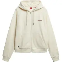 Superdry Veste de survêtement 'Essential' crème / rouge