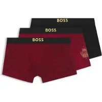 BOSS Cny 10267312 01 Boxers 3 Units Rouge,Noir S Homme