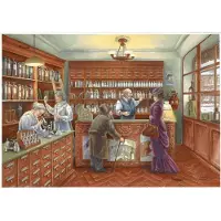 Pappnoptikum Calendrier de l'Avent « Pharmacie nostalgique » – Papier, 38 x 27 cm, Saxe