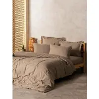 L'essentiel Maison , Plaid - Mink, Ranforce Ensemble housse de couette king-size (FR), 100 % COTON RANFORCE, vison, 240 x 220 cm