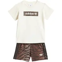 Adidas Originals Set 'AOP SHORT TEE' marron / chocolat / blanc naturel