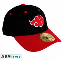 Abystyle Unisexe, Casquette, Cappellino Naruto Shippuden : Akatsuki (rosso e nero) (ax2), Multicolore, Noir, Rouge, (Taille unique)