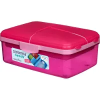 Sistema MicrowaVerkaufseinheit (Verkaufseinheit: 6) Dampfgarer | 1,3 l | mikrowellenfeste Frischhaltedose | BPA-frei | rot 102312 9414202239655