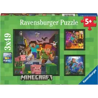 Ravensburger 5621 Puzzle Minecraft Biomes 3 X 49 pièces 5621