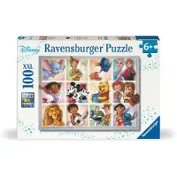 Ravensburger Kinderpuzzle - 12004118 Disney Multicharacter - Puzzle pour enfants à partir de 6 ans, avec 100 pièces en forme XXL 12004118