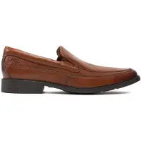 Clarks pour homme. 26130098 Mocassins en cuir marron Tilden Free (43), Plat, Aucun, Casuel