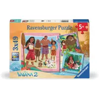 Ravensburger - Puzzle Disney Vaiana 2, 3x49 elementów, produkt premium