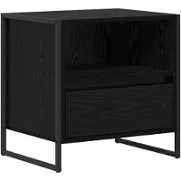 vidaXL Table de chevet Chêne noir 50 x 39,5 x 50 cm Bois d'ingénierie