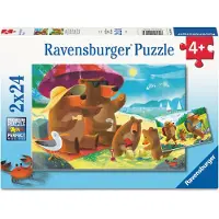 Ravensburger Legpuzzel Famille Beren Vakantie - 2x24pcs.