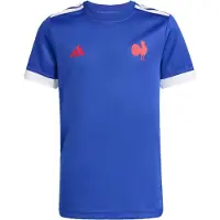 Adidas T-Shirt fonctionnel 'Frankreich Rugby Home' bleu / rouge / blanc