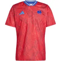Adidas Maillot 'Frankreich Rugby Prematch' bleu / bleu foncé / rouge / blanc