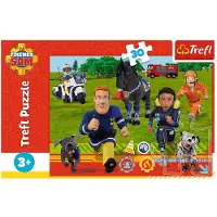 Trefl PUZZLE CUBES 30 Prêt à aider / Sam le Pompier 18297
