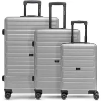 Redolz Ensemble de bagages gris argenté / noir