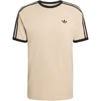 Adidas Originals 3 Stripes Short Sleeve T-shirt Beige XS Homme