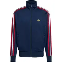 Adidas Veste de survêtement 'Firebird' bleu marine / jaune clair / rouge / blanc
