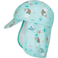Playshoes Chapeau 'Unicorn Mermaid Cat' turquoise / bleu cyan / marron / blanc cassé