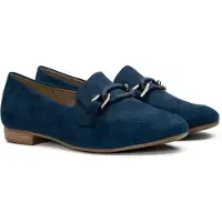 Jana : chaussures basses, mocassins, couleur bleue, style décontracté