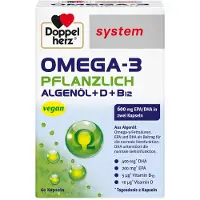 Queisser Pharma GmbH & Co. KG Doppelherz system OMEGA-3 VÉGÉTAUX, 60 gélules