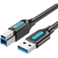 Vention Printer Cable Usb 3.0 A To B Coobi 2A 3M Black Pvc