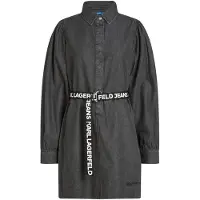 Karl lagerfeld Jeans B1w13038 Long Sleeve Short Dress Noir S Femme