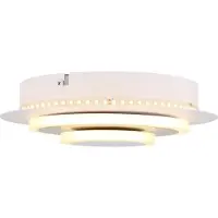 Globo Lampe murale blanche Odonell avec du bois