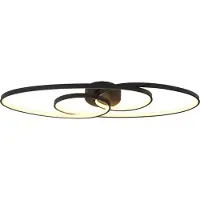 Globo Lampe de plafond à design Spira Noir