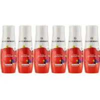 SodaStream Concentrés - Paquet de 6 concentrés de grenadine sans sucre - Donne jusqu'à 54 l de boisson - 440 ml
