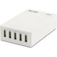 LMP 14282 Smartcharger, Chargeur Usb Pour Iphone, Ipad, Etc. Avec 5 Ports, 5 V 8 A/40 W, Max. 5 V 2,4 A/12 W Pour Port Usb