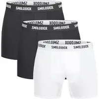 SMILODOX Boxers 'Larry' noir / blanc