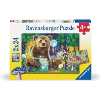 Ravensburger Puzzle 2 Puzzles - Adorables Amis des Bois - 10 à 25 pièces