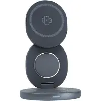 Qualo Chargeur à induction MagSafe avec fonction de support 24W gris QMLI-24-18 Chargeurs de téléphone portable