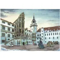 Pappnoptikum Calendrier de l'Avent « La Belle au bois dormant » - Château de Hartenfels - Papier - 38 x 27 cm