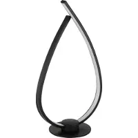 Globo Lampe de table LED, noir mat, interrupteur à cordon, H 37,5 cm