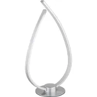 Globo Lampe de table à LED, argent, opale, H 37,5 cm