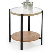 Halmar Table basse KAMALA S 53cm chêne naturel/noir
