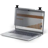 StarTech.com - Filtre de confidentialité pour ordinateur portable (horizontal) - à double sens - adhésif, languettes de charnière, charnières à bascule - 16" - noir