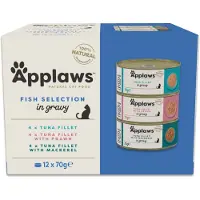 Applaws Cat Adult Fish Selection Multipak in Gravy 12x70 g mix de saveurs avec du poisson en sauce