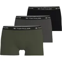 Tom Tailor Boxers gris chiné / kaki / noir / blanc